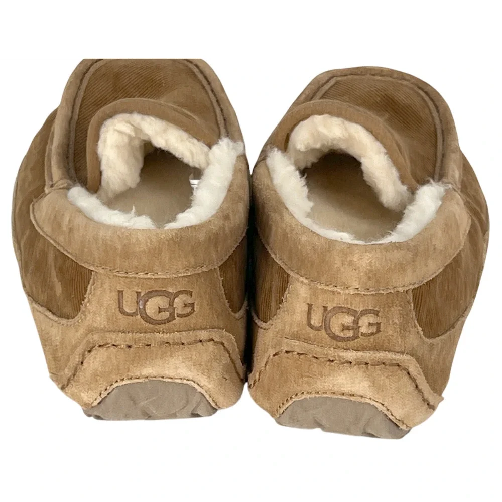 NEW UGG CHESTNUT CORDUROY ASCOT SLIPPERS MOCCASIN SHOES 1125932 SZ 8